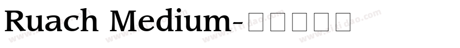 Ruach Medium字体转换
